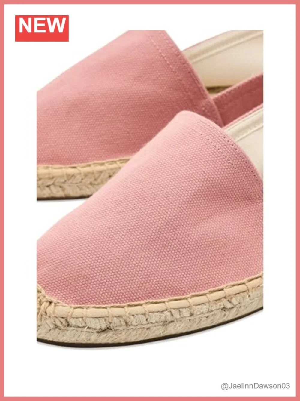 Cotton Espadrille Flats Jute Sole Slip-On Summer